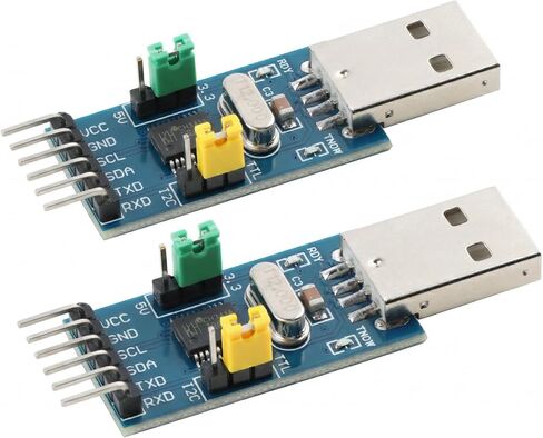 2pcs CH341T USB to I2C and UART Serial Converter Module, USB‑TTL 3.3 V 5 V, Up to 2 Mbps in Saudi Arabia