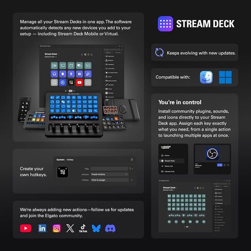 Elgato Stream Deck + XL Control Platform, Dials, Touch Strip in Saudi Arabia