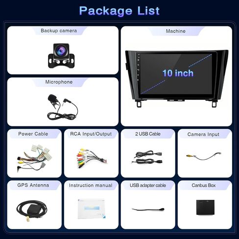 Car Radio for Nissan Rogue MK2 X-Trail Qashqai 2014 2015 2016 2017-2019 in Kuwait
