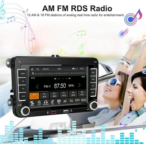 Car Stereo for Volkswagen VW Jetta 2006-2015 with Wireless Apple CarPlay Android Auto, 7" HD Touchscreen Car Radio with Bluetooth, Backup Camera, FM AM RDS, Mirror Link, EQ/USB, Remote Control in Kuwait