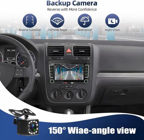 Car Stereo for Volkswagen VW Jetta 2006-2015 with Wireless Apple CarPlay Android Auto, 7" HD Touchscreen Car Radio with Bluetooth, Backup Camera, FM AM RDS, Mirror Link, EQ/USB, Remote Control in Kuwait