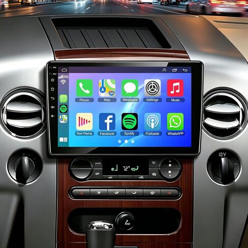 (8 core+64G) Car Radio for Ford F150/F250/F350 2004-2014, 10 Inch QLED Touch Screen Car Stereo with Carplay&Android Auto,GPS, WiFi, Bluetooth,FM,Rear View, DSP, Android 15 in Kuwait