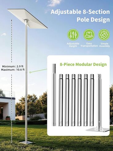 Starlink Pole Mount for Gen 3 & Standard 4/4X, 10.6FT Ground Stand in Saudi Arabia