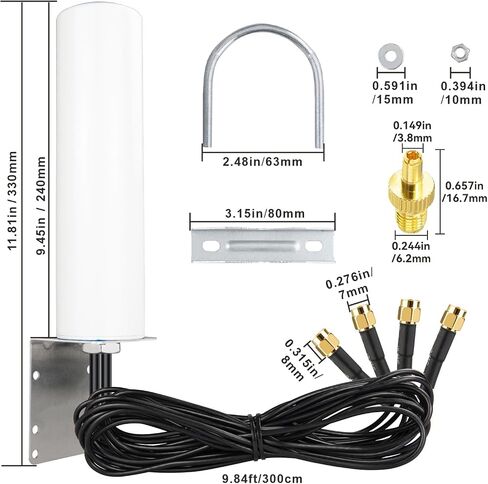 4x4 MIMO 5G 4G LTE Antenna 600-6000MHz Omnidirectional Antenna in Saudi Arabia