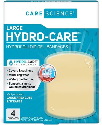 Care Science Hydrocolloid Gel Bandages, 0.78in x 2.36in, 20 Count in Kuwait
