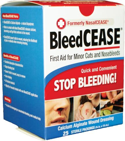 BleedCEASE First Aid for Cuts and Nosebleeds Sterile Packings, 25 Count in Kuwait