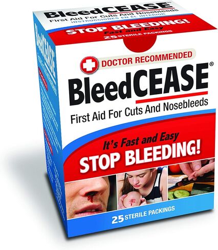 BleedCEASE First Aid for Cuts and Nosebleeds Sterile Packings, 25 Count in Kuwait