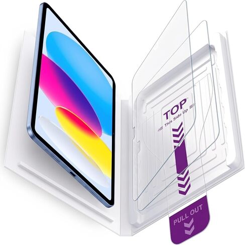 2 Pack Screen Protector for iPad A16 2025 11th (11 Inch) / 10th Gen 2022 (10.9 Inch), Max Durability Shatterproof, 9H+ Tempered Glass with Quick Tray, Anti-Scratch, Apple Pencil Compatible, HD Clarity, Bubble Free in Kuwait