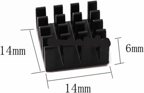 5pcs Aluminum Heat Sink 14 X 6MM Black Chipset RAM Routing Chip in Kuwait