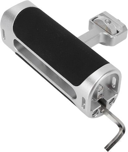 Camera Side Handle, Ergonomic Silicone Grip with 1/4 Inch Screw & Cold Shoe Mount, Ideal for Universal Camera Cage Left Right Installation in Kuwait