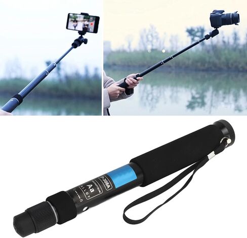 P308A 8 Section Retractable Monopod Camera Pole Telescopic Extension Stick 11 to 63in Aluminum Alloy with Sponge Sheath for DSLR Camera Microphone LED Light in Kuwait