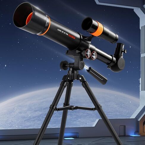 Astronomical Telescope Refractor Telescope with Tripod Eyepiece Pair Phone Mount for Clear Night Scenes and Smooth, Style to 2 in Kuwait