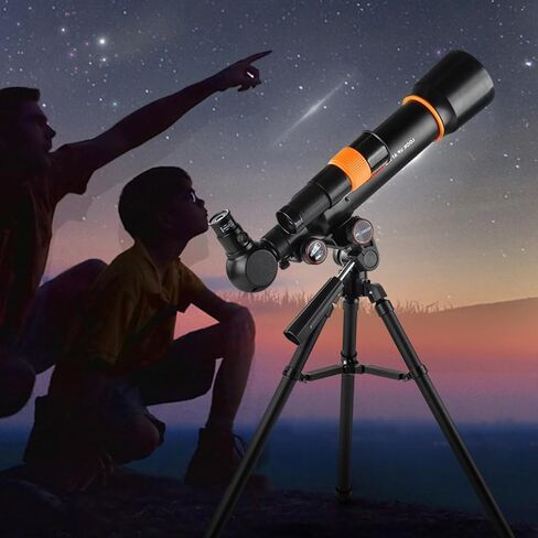 Astronomical Telescope Refractor Scope Tripod Eyepieces Phone Adapter with Sturdy Support and Side Handle for Stable Framing Suitable for Beginners, Style to 2 in Kuwait