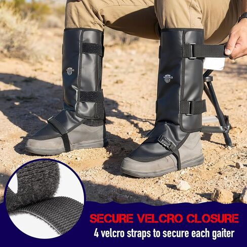 Nomad USA Waterproof Leg Gaiters for Men & Women – Adjustable Lightweight Leg Guards for Snake Bite Protection, Hiking, Hunting, Trekking, Fishing, Climbing & Gardening – 1 Pair in Kuwait