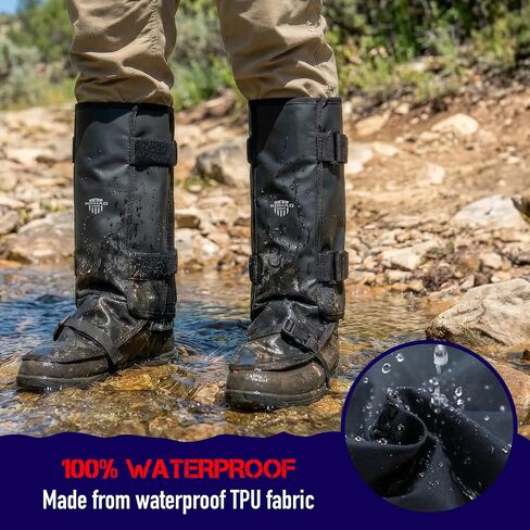 Nomad USA Waterproof Leg Gaiters for Men & Women – Adjustable Lightweight Leg Guards for Snake Bite Protection, Hiking, Hunting, Trekking, Fishing, Climbing & Gardening – 1 Pair in Kuwait