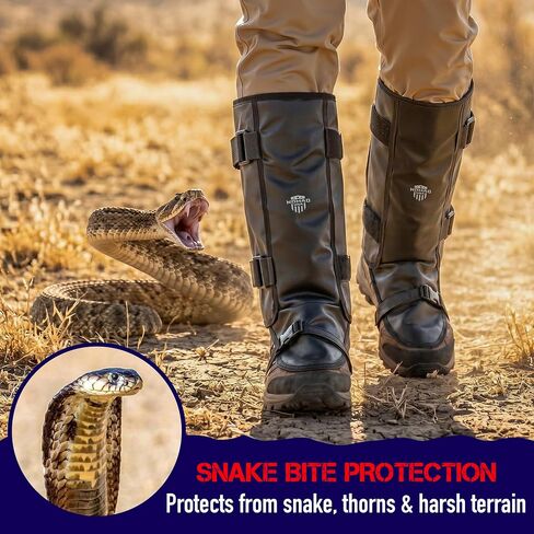 Nomad USA Waterproof Leg Gaiters for Men & Women – Adjustable Lightweight Leg Guards for Snake Bite Protection, Hiking, Hunting, Trekking, Fishing, Climbing & Gardening – 1 Pair in Kuwait