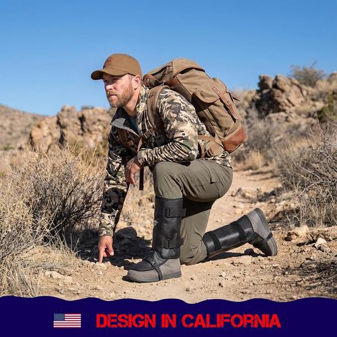 Nomad USA Waterproof Leg Gaiters for Men & Women – Adjustable Lightweight Leg Guards for Snake Bite Protection, Hiking, Hunting, Trekking, Fishing, Climbing & Gardening – 1 Pair in Kuwait
