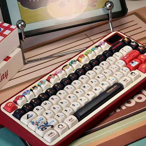 White Anime Themed PBT 140 Key MOA Profile Dye-Sublimation Keycap in Saudi Arabia