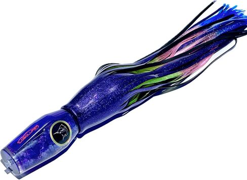 Lobo Lures 18" Monsoon XXL Black Marlin Trolling Lure/Teaser Purple -Made in The USA in Kuwait