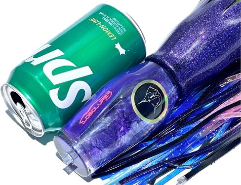 Lobo Lures 18" Monsoon XXL Black Marlin Trolling Lure/Teaser Purple -Made in The USA in Kuwait