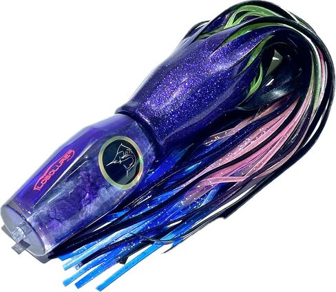 Lobo Lures 18" Monsoon XXL Black Marlin Trolling Lure/Teaser Purple -Made in The USA in Kuwait