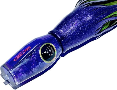 Lobo Lures 18" Monsoon XXL Black Marlin Trolling Lure/Teaser Purple -Made in The USA in Kuwait