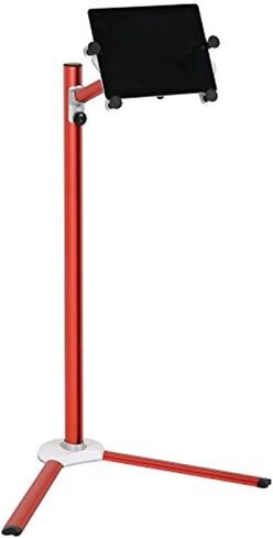 M&T Displays Red Adjustable Floor Standing Tablet Holder – Universal 9.6"–10.5" Stand with 360° Rotatable Head - Fits iPads, Tablets, E-Readers, Drawing Pads – Home, Office, Kitchen or Business in Saudi Arabia
