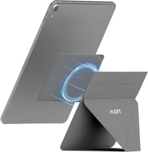 MOFT Snap Tablet Stand Holder, Foldable and Adjustable in Portrait/Landscape, Ultra-Slim Design iPad Stand for Desk, Compatible with 9.7" to 12.9" Tablets, Grey in Kuwait