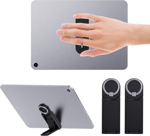 360 Degree Rotating Sticky Tablet Stand, Multi-Angle Adjustable Adhesive Tablet Stand with Hand Strap, Compatible with iPad Pro 11/12.9, Air, Samsung Galaxy Tabs, 9.7"-13" Tablets in Kuwait