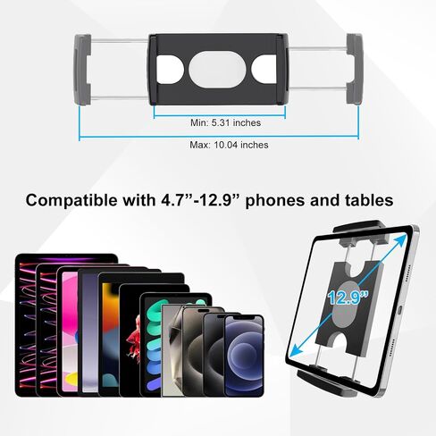 Tablet Holder for Desk, 19 Inch Flexible Gooseneck Tablet Holder iPad Desk Mount, Adjustable Arm Mount for iPad Pro/Air/Mini, Kindle Fire, Galaxy Tabs, All 4.7"-13.5" Tablets and Phones in Kuwait