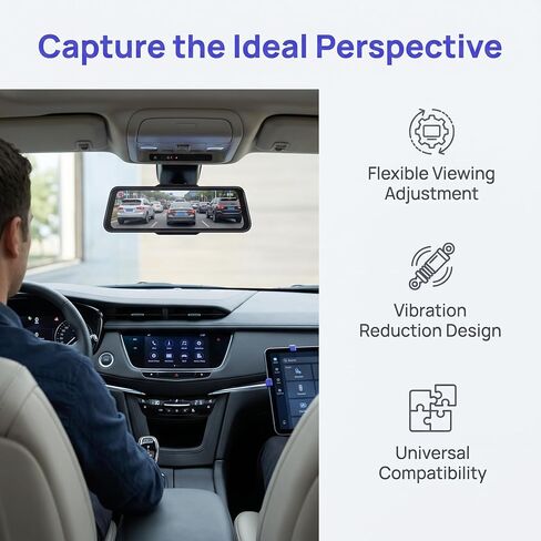 1 Set Dash Cam Mount Bracket Mirror Kit, Aluminum Alloy Back Plate, Universal Car Rearview Camera Support Interior Vehicle Recorder Accessories in Kuwait