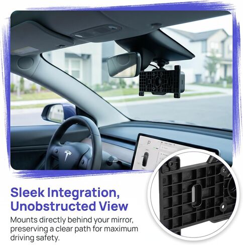 1 Set Dash Cam Mount Bracket Mirror Kit, Aluminum Alloy Back Plate, Universal Car Rearview Camera Support Interior Vehicle Recorder Accessories in Kuwait