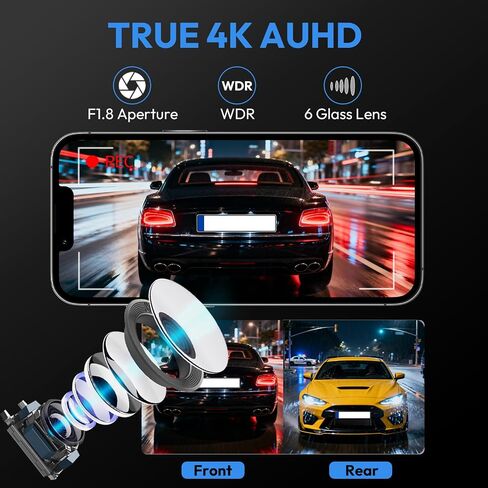 Front 4K & Rear 1080P for Toyota Tacoma 2024-2026,Hidden OEM Style in Kuwait