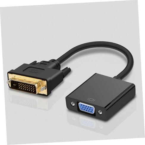 Uonlytech 1080P DVI Male to VGA Female Video Converter Adapter Cable for TV and Computer Black DVI-D to VGA Adapter 25 Pin Compatible Laptops and Desktops in Saudi Arabia