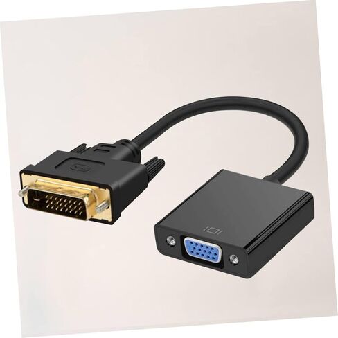 Uonlytech 1080P DVI Male to VGA Female Video Converter Adapter Cable for TV and Computer Black DVI-D to VGA Adapter 25 Pin Compatible Laptops and Desktops in Saudi Arabia