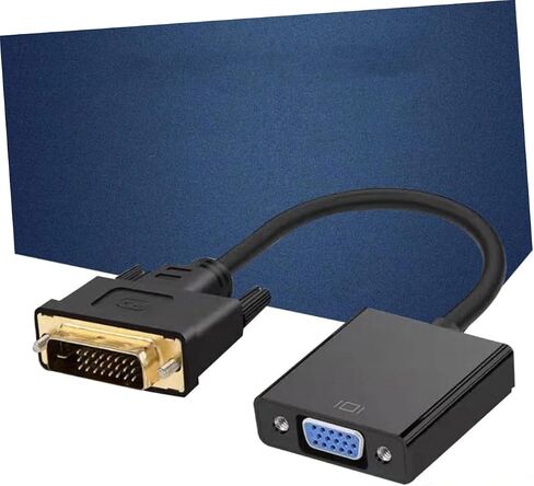 Uonlytech 1080P DVI Male to VGA Female Video Converter Adapter Cable for TV and Computer Black DVI-D to VGA Adapter 25 Pin Compatible Laptops and Desktops in Saudi Arabia