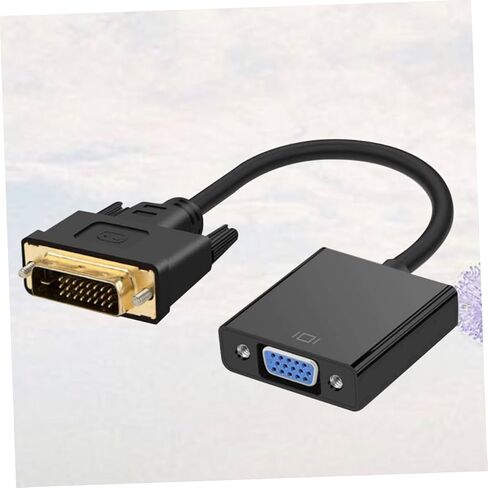 Uonlytech 1080P DVI Male to VGA Female Video Converter Adapter Cable for TV and Computer Black DVI-D to VGA Adapter 25 Pin Compatible Laptops and Desktops in Saudi Arabia