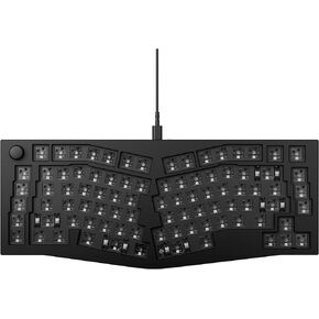 Keychron Q10 QMK Custom Mechanical Keyboard Barebone, 75% Alice Layout Ergonomic CNC Aluminum Case, Hot-swappable RGB Backlight, Programmable Knob & Macro Keys, Wired USB-C, Mac Windows Linux, Grey in Kuwait
