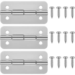 3 PCS Stainless Steel Cooler Hinges Replacement for Igloo Style Ice Chests, Camping Coolers Accessories with Screws, Fits Igloo Rectangular Coolers 25-165 Qt, Replaces Part #24005 in Kuwait