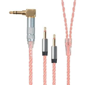Monolith Dual 2.5mm to 3.5mm Headphone Cable - 5 Feet - Pink with Oxygen Free Copper Braided Auxiliary Audio Cord in Kuwait