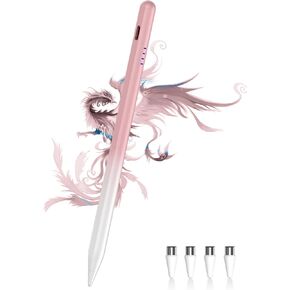 Stylus Pen for Android, A11+/A9+ Pencil Power-Display Android Tablet Pen 4 POM Tip Rechargeable Stylus Pen for iPhone 6-17, Samsung Galaxy Tab A11/A9, Switch, Other Smartphone and Tablet Devices-Black in Kuwait