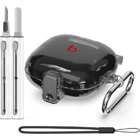 Inesore for Beats Fit Pro with Safety Lock Case Cover (Clear Black) in Saudi Arabia