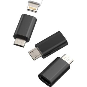 Micro USB Charging Adapter(3 Pack) Lightning Female to Micro USB Male Charger Adapter for Apple for iPhone Cable Compatible with Samsung S7 S6 Edge+ S7Active Note5 Android Phone Jack Adapters in Kuwait