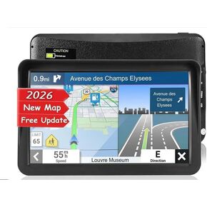 GPS Navigation for Car,Latest 2026 Map, 9 inch Touch Screen Real Voice Spoken Turn-by-Turn Direction Reminding Navigation System for Cars, GPS Satellite Navigator with Free Lifetime Map Update in Kuwait