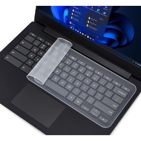 Universal Keyboard Cover Skin for Standard Size PC Computer Desktop Keyboard Ultra Thin Silicone Waterproof Dustproof Keyboard Cover Skin Protector, Clear (Size: 17.7" x 5.5") in Saudi Arabia