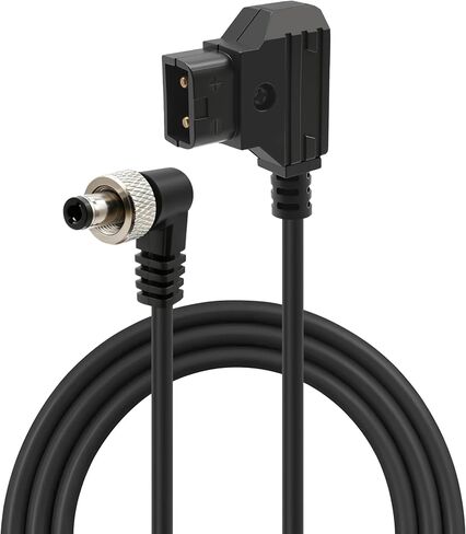 D-Tap to Locking DC 5.5x2.1mm /2.5mm Coiled Monitor Power Cable Suitable for Atomos Ninja V Shogun PIX-E7 PIX-E5 Hollyland Mars 400S Blackmagic Video Assist SmallHD 702, 16"-40" Black in Kuwait