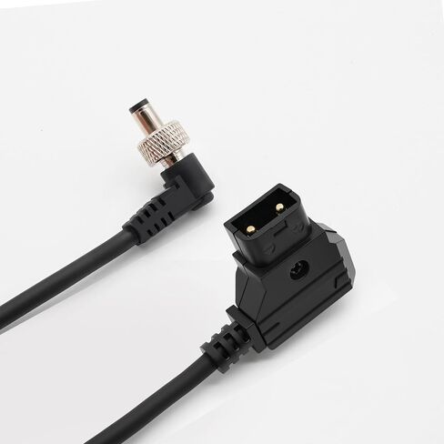 D-Tap to Locking DC 5.5x2.1mm /2.5mm Coiled Monitor Power Cable Suitable for Atomos Ninja V Shogun PIX-E7 PIX-E5 Hollyland Mars 400S Blackmagic Video Assist SmallHD 702, 16"-40" Black in Kuwait