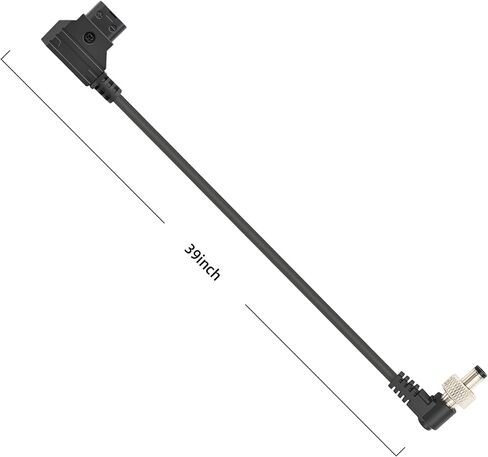 D-Tap to Locking DC 5.5x2.1mm /2.5mm Coiled Monitor Power Cable Suitable for Atomos Ninja V Shogun PIX-E7 PIX-E5 Hollyland Mars 400S Blackmagic Video Assist SmallHD 702, 16"-40" Black in Kuwait