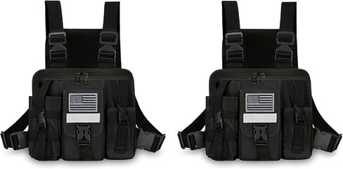 LUITON Radio Chest Harness with Reflective Strips Shoulder Holster Radio Vest Holder Two Way Radio Vest Rig in Kuwait