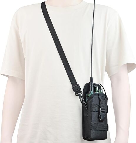 HYS Tactical Holster Nylon MOLLE Radio Pouch, Universal Walkie Talkie Holder for Police Vest, Motorola Midland President Cobra Uniden Handheld CB Radio in Kuwait